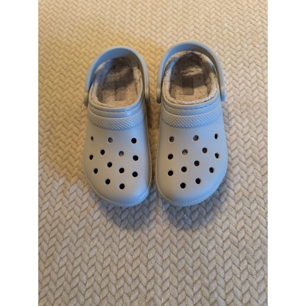 Crocs Classic Lined Clog Atmosphere Grey Fuzzy Slipper Mens 6 Womens 8